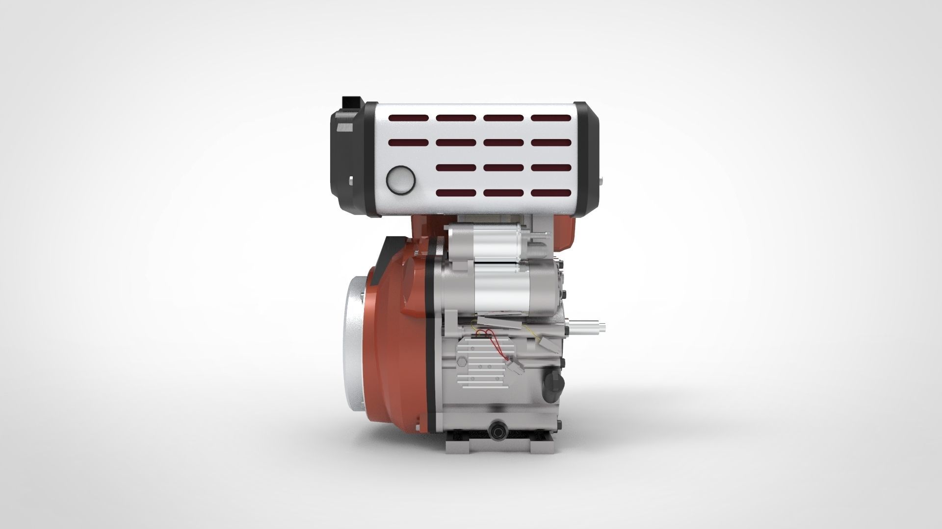 motor diesel portable 3D model_2
