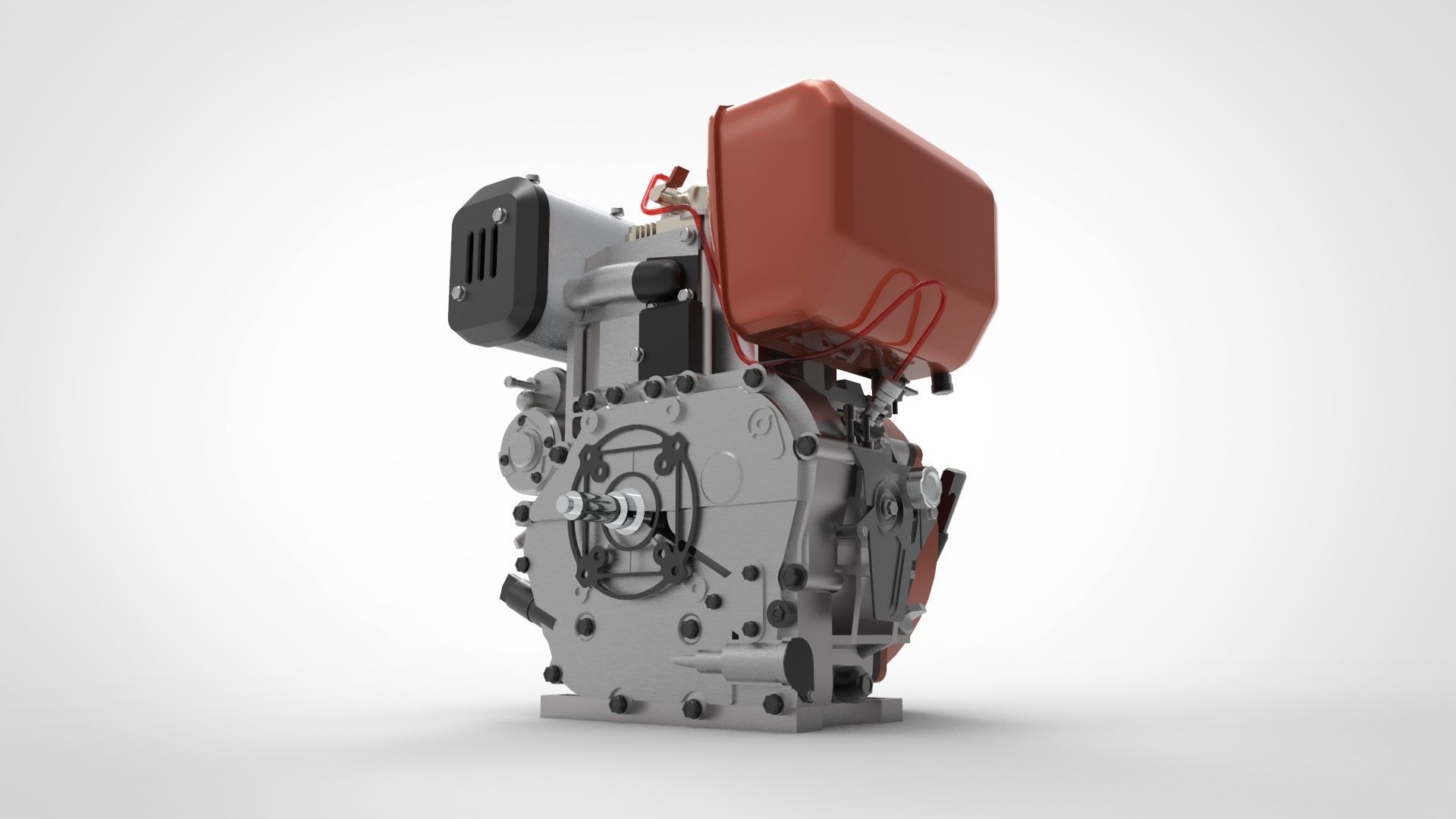 motor diesel portable 3D model_1