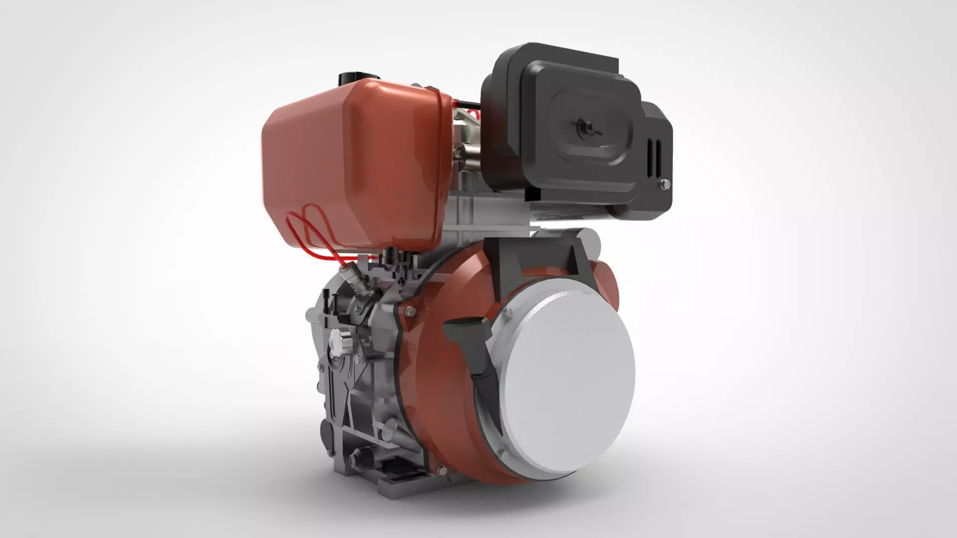 motor diesel portable 3D model_0