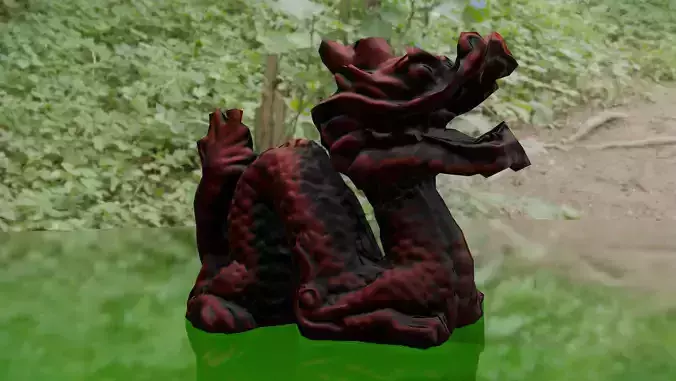 Low poly dragon figurine A symbol of power and mystique