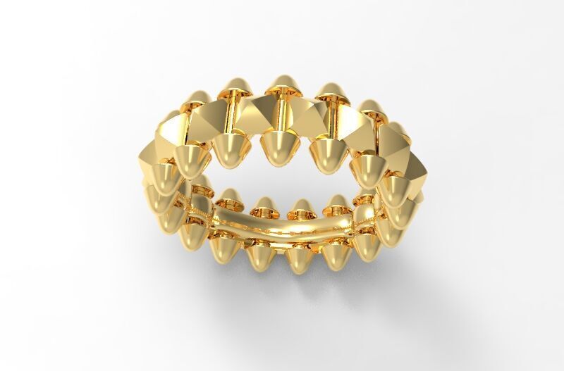 Clash  Ring 17 mm 3D print model_1