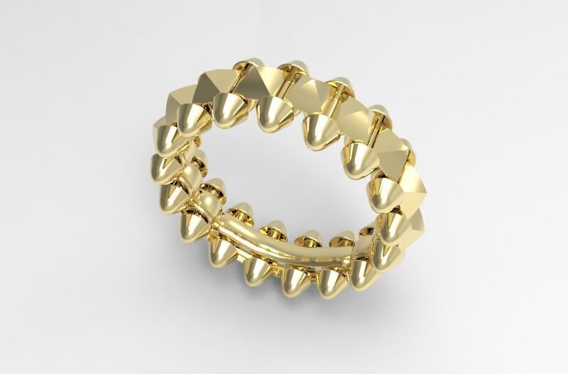Clash  Ring 17 mm 3D print model_5