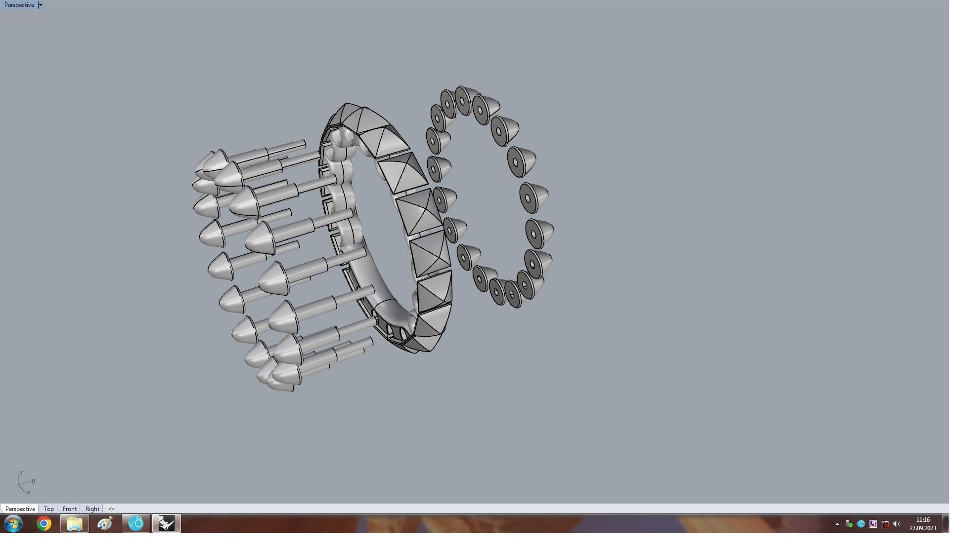 Clash  Ring 17 mm 3D print model_15