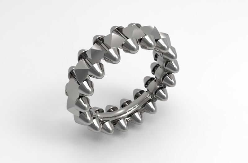 Clash  Ring 17 mm 3D print model_3