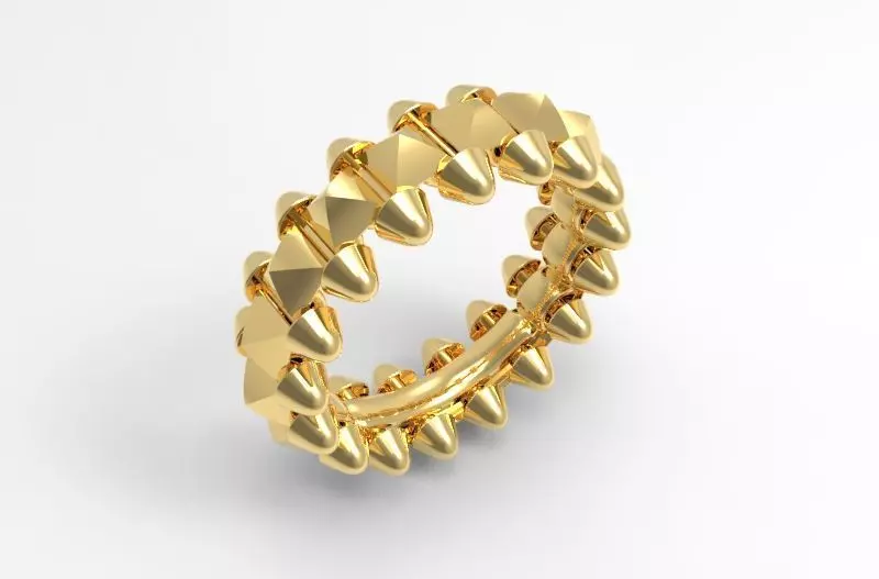 Clash  Ring 17 mm 3D print model_0