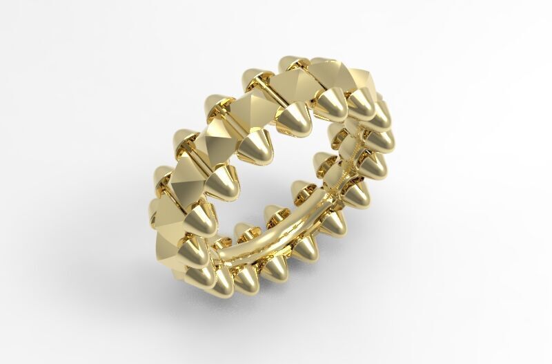 Clash  Ring 17 mm 3D print model_2