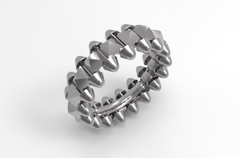 Clash  Ring 17 mm 3D print model_9