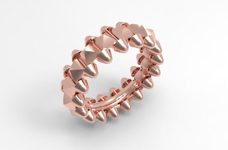 Clash  Ring 17 mm 3D print model_10