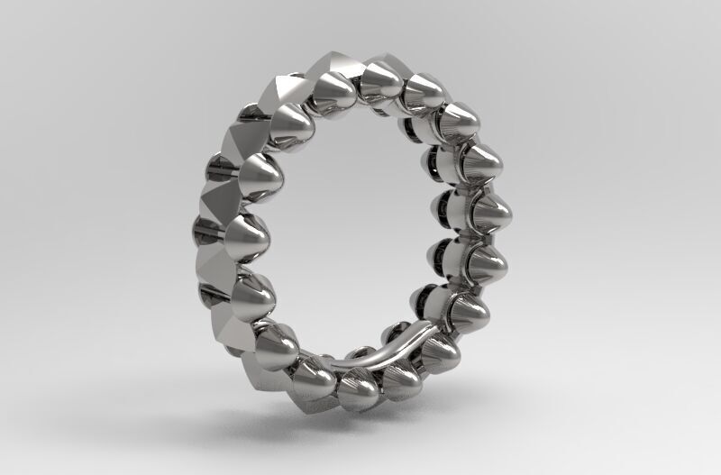 Clash  Ring 17 mm 3D print model_6