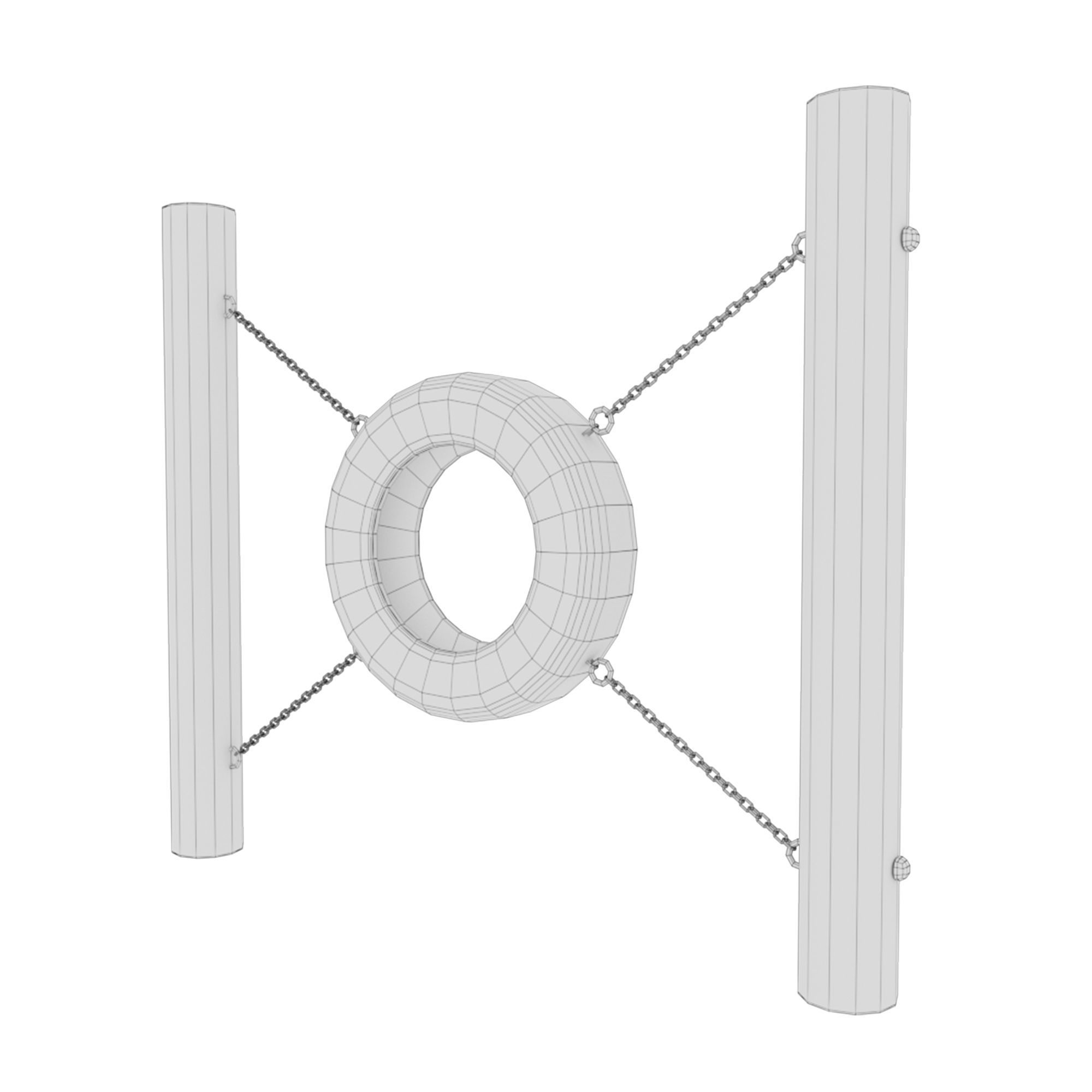 Equipment for dog playgrounds in ECO style 3D model_9