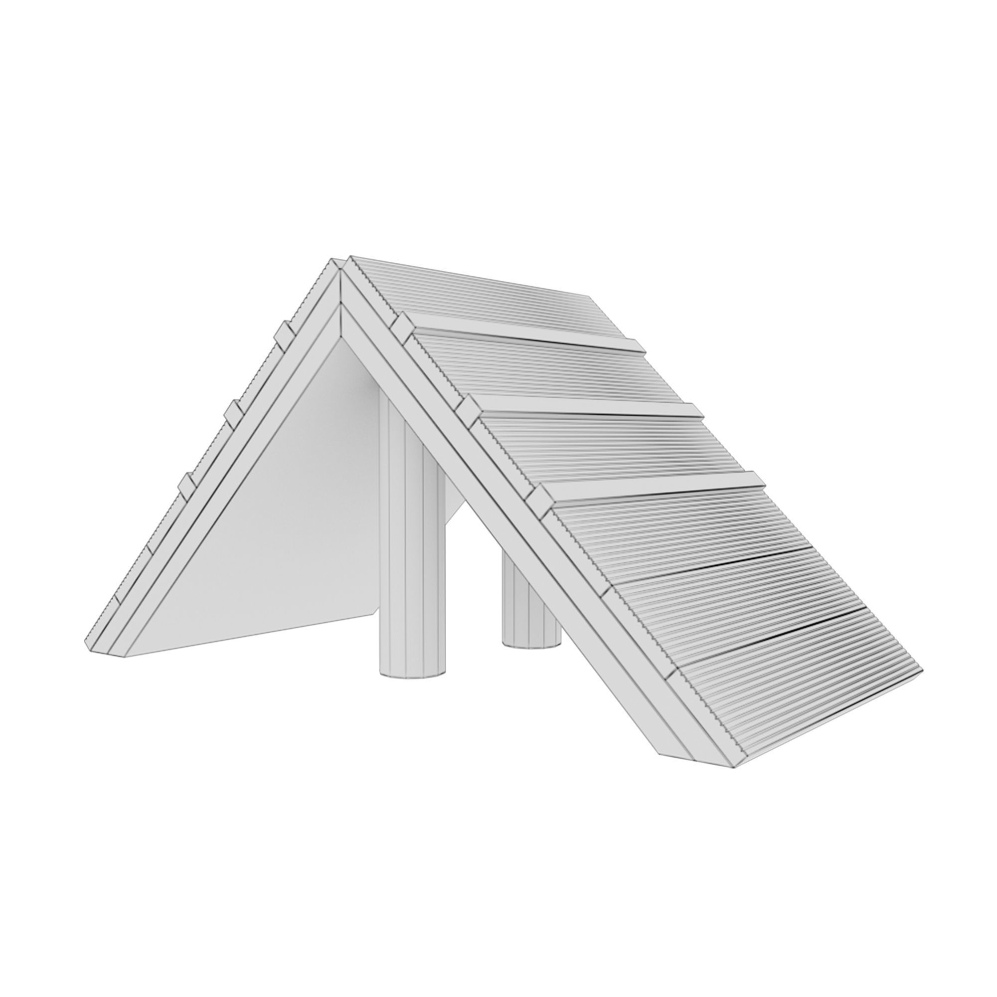 Equipment for dog playgrounds in ECO style 3D model_8