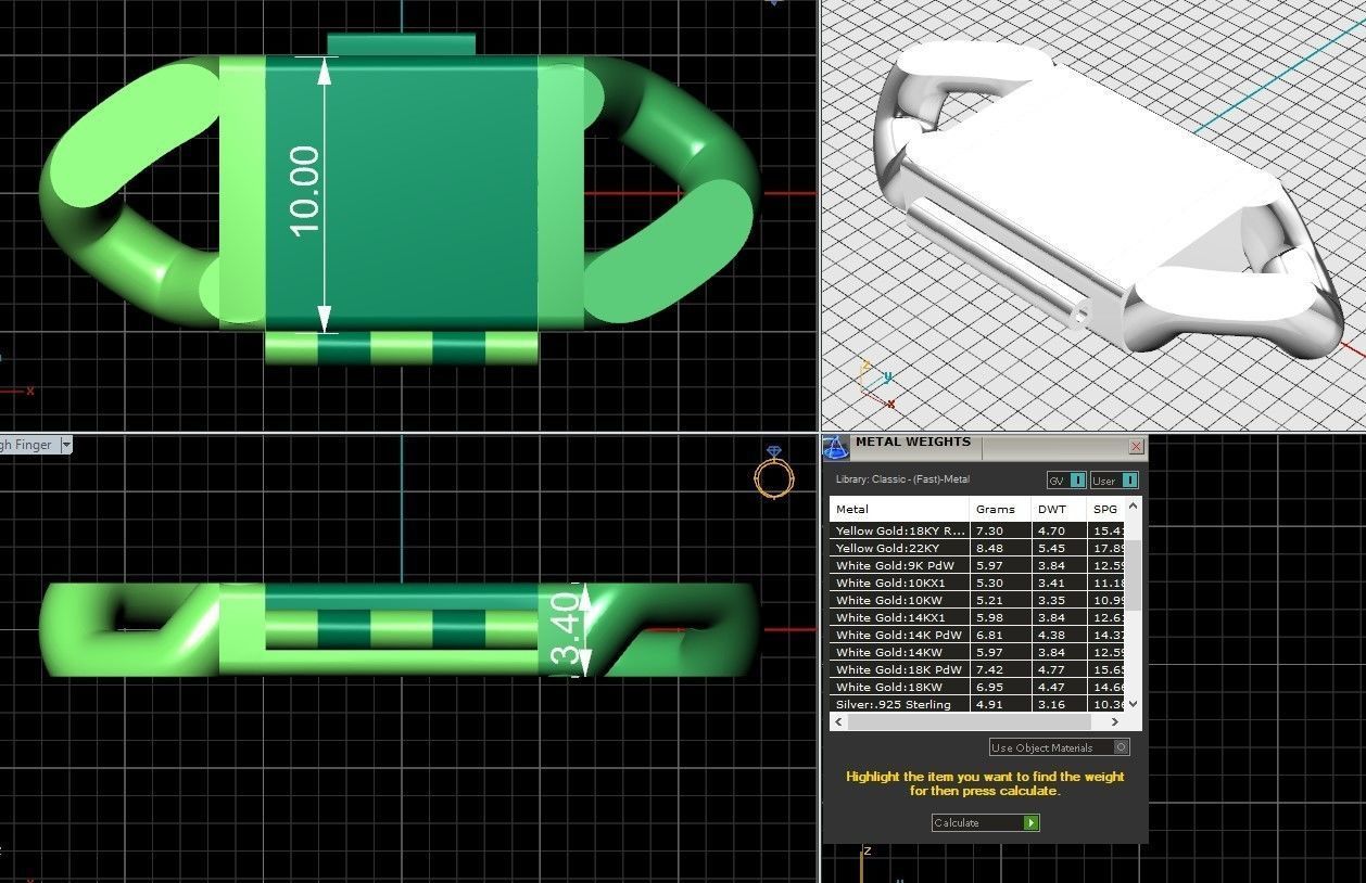 Miami cuban Chain or Bracelet link and lock 8mm 10mm 12mm 15mm 3D print model_8