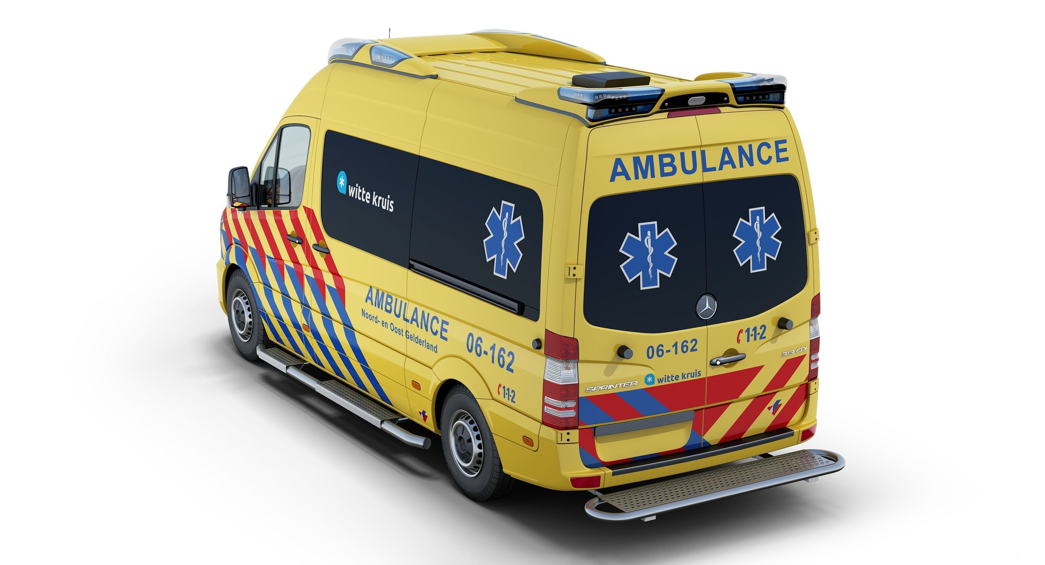 Mercedes-Benz Sprinter Dutch Ambulance 3D model_8