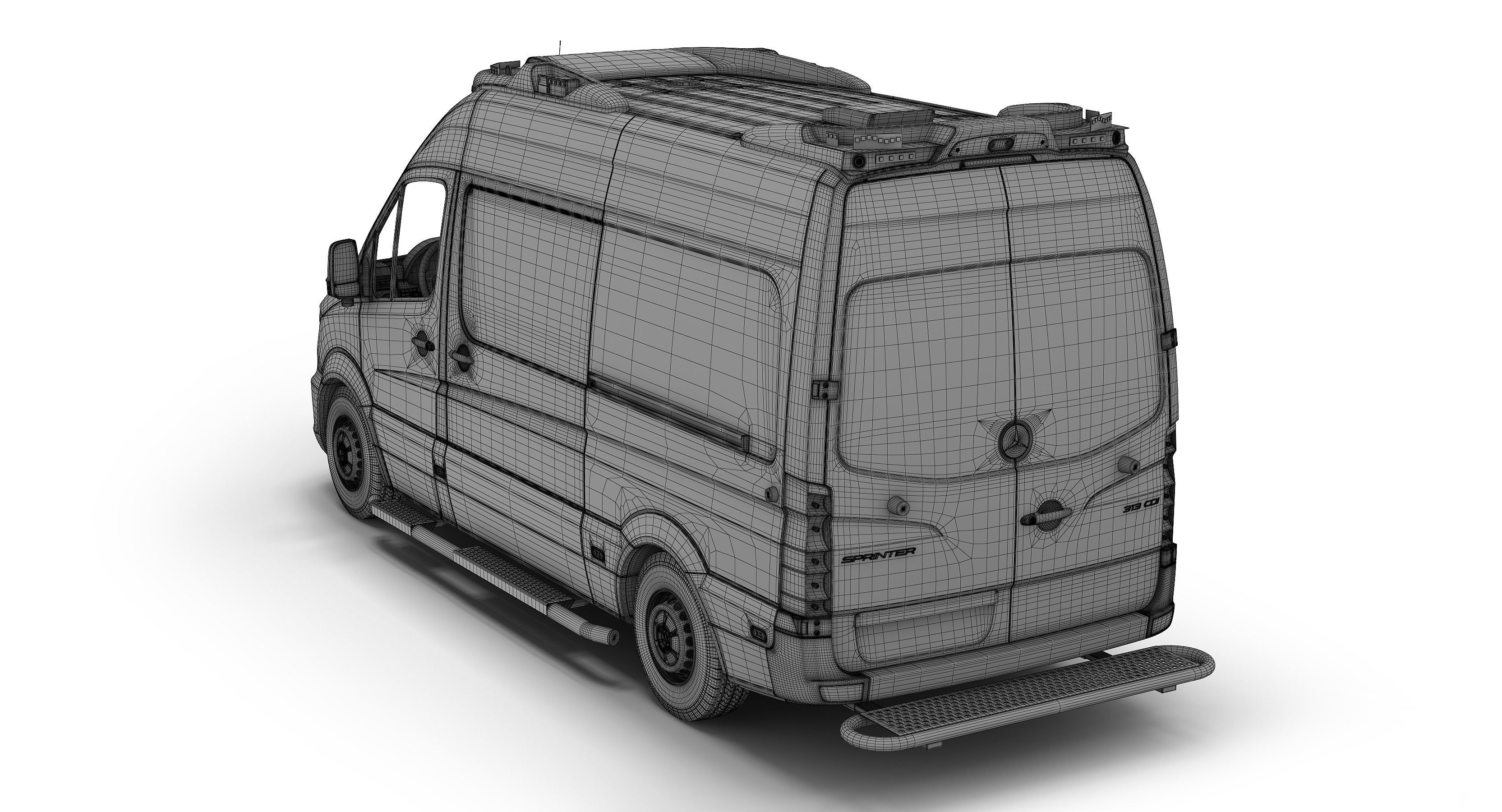 Mercedes-Benz Sprinter Dutch Ambulance 3D model_9