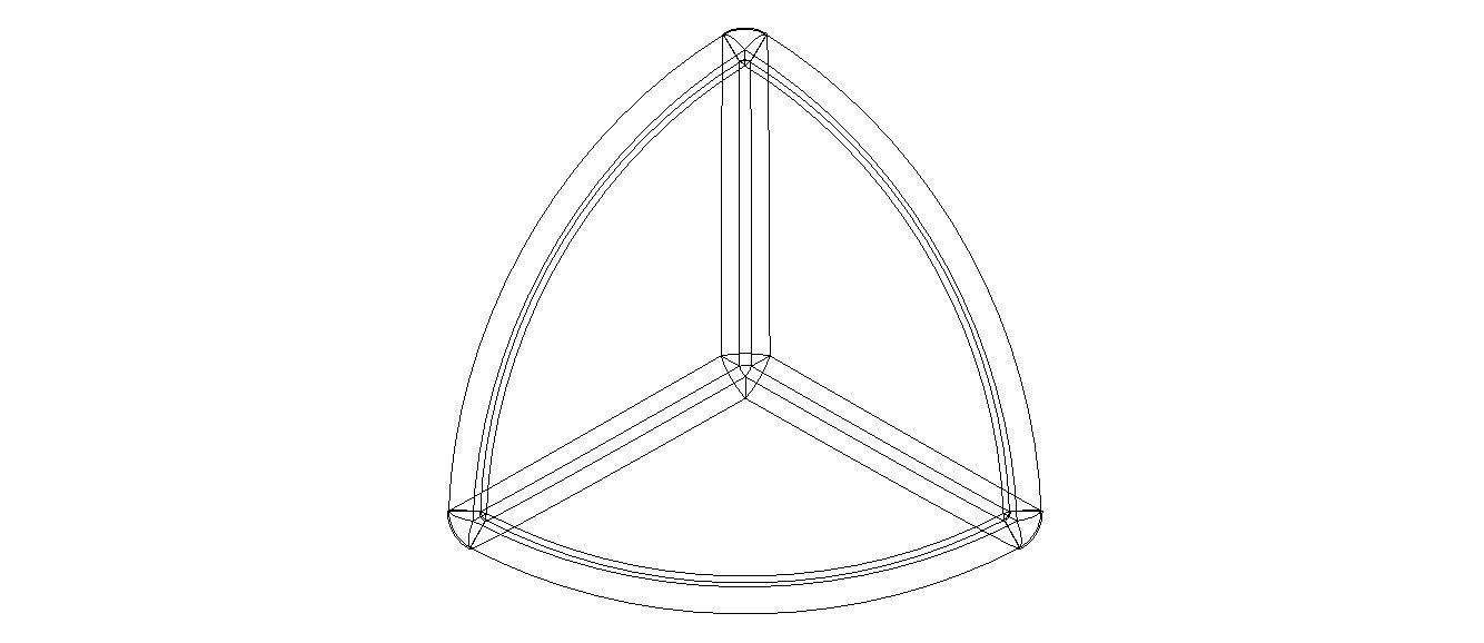 Wireframe Shape Reuleaux Tetrahedron 3D print model_8