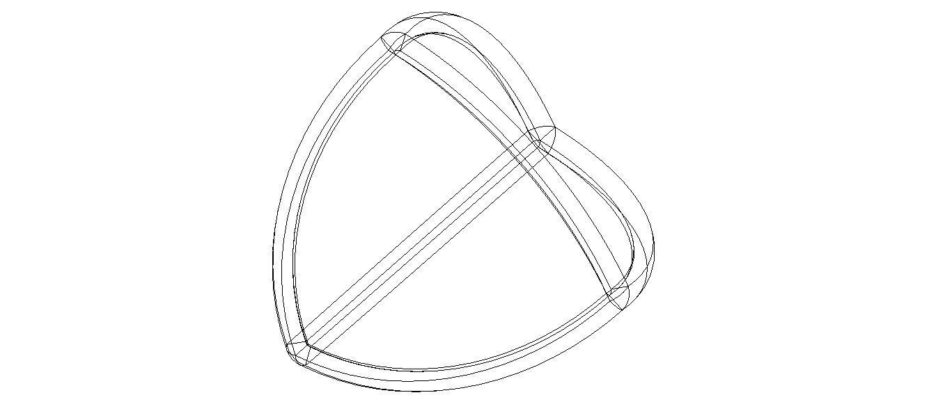 Wireframe Shape Reuleaux Tetrahedron 3D print model_4