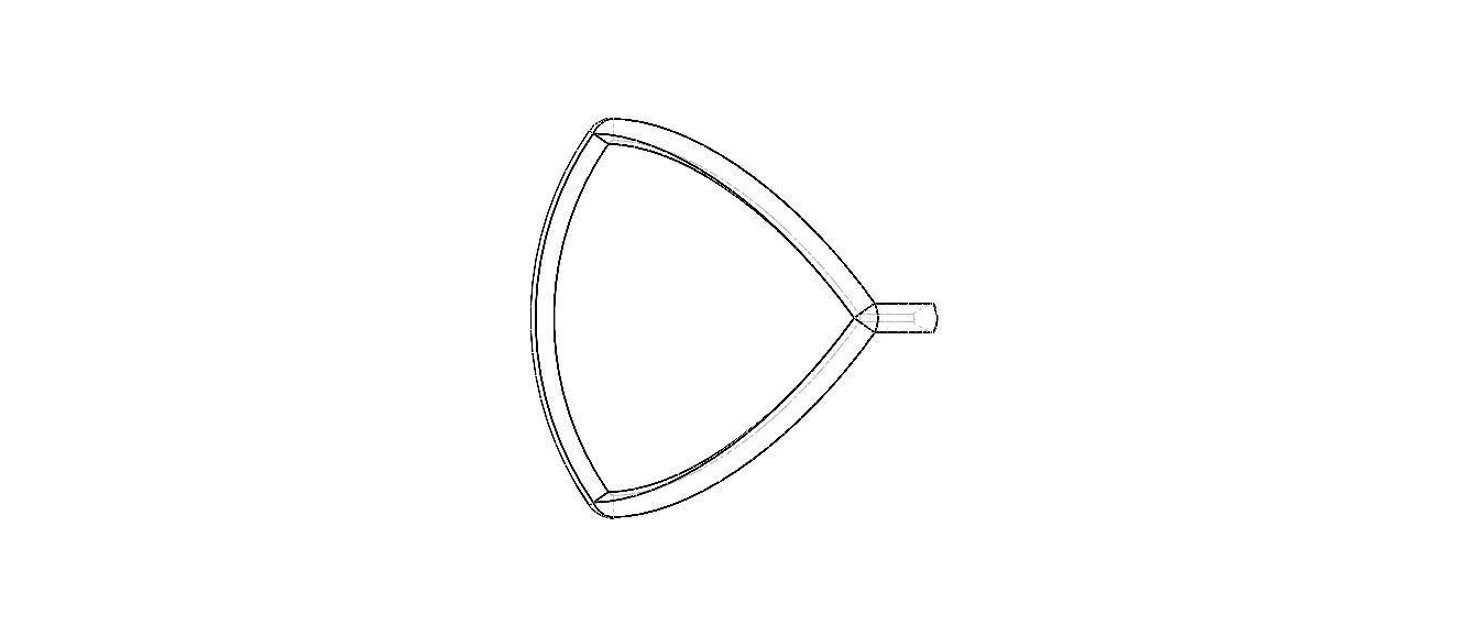 Wireframe Shape Reuleaux Tetrahedron 3D print model_19