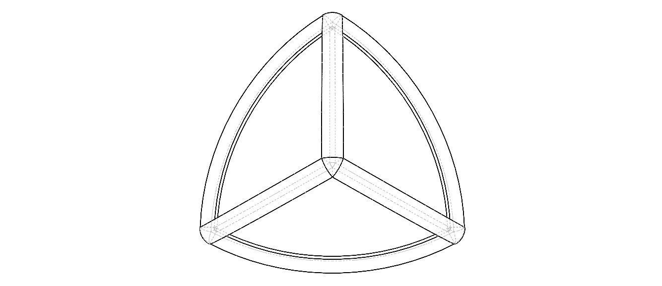 Wireframe Shape Reuleaux Tetrahedron 3D print model_7