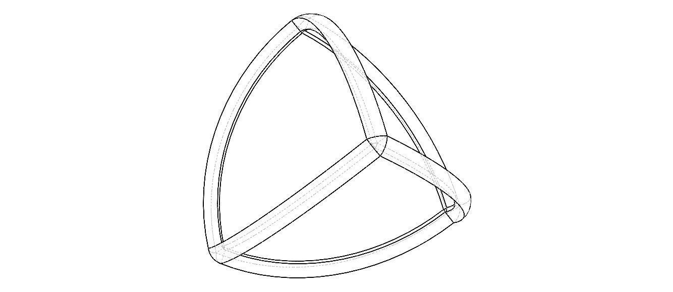 Wireframe Shape Reuleaux Tetrahedron 3D print model_11