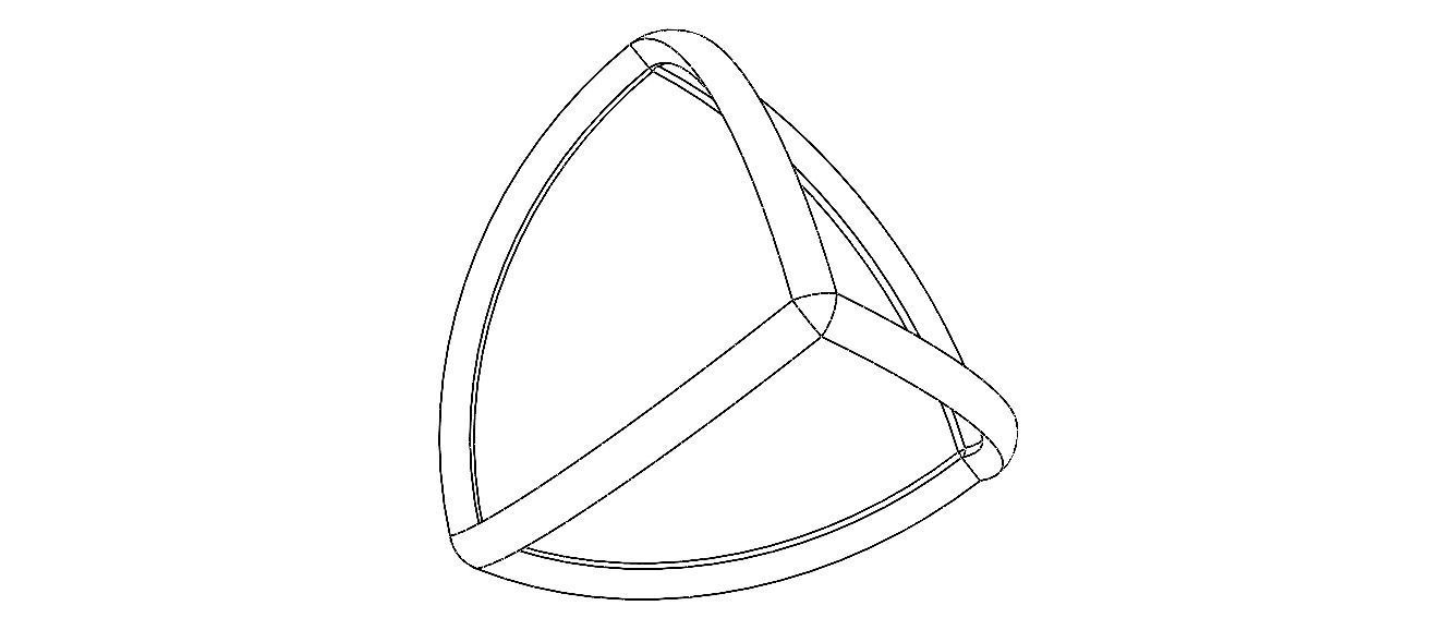 Wireframe Shape Reuleaux Tetrahedron 3D print model_10