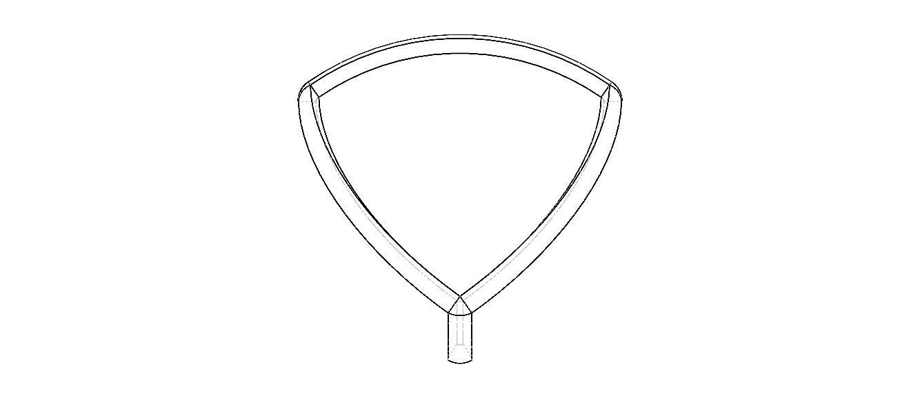 Wireframe Shape Reuleaux Tetrahedron 3D print model_35