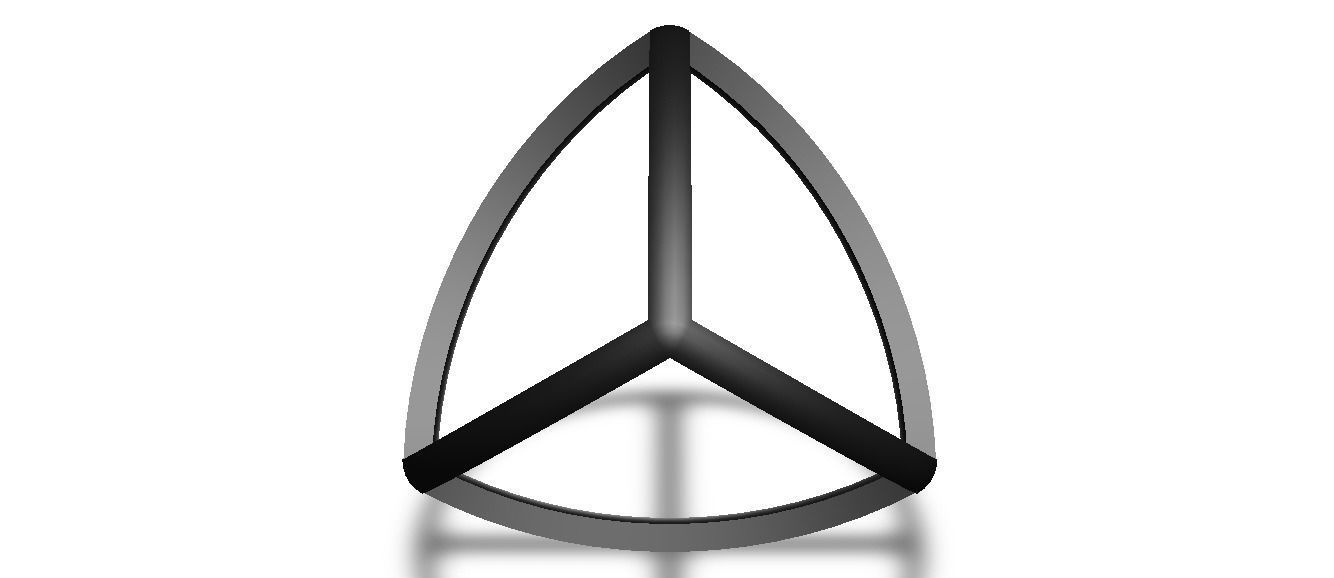 Wireframe Shape Reuleaux Tetrahedron 3D print model_9