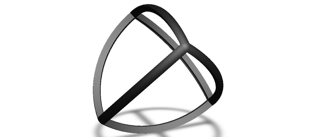 Wireframe Shape Reuleaux Tetrahedron 3D print model_5