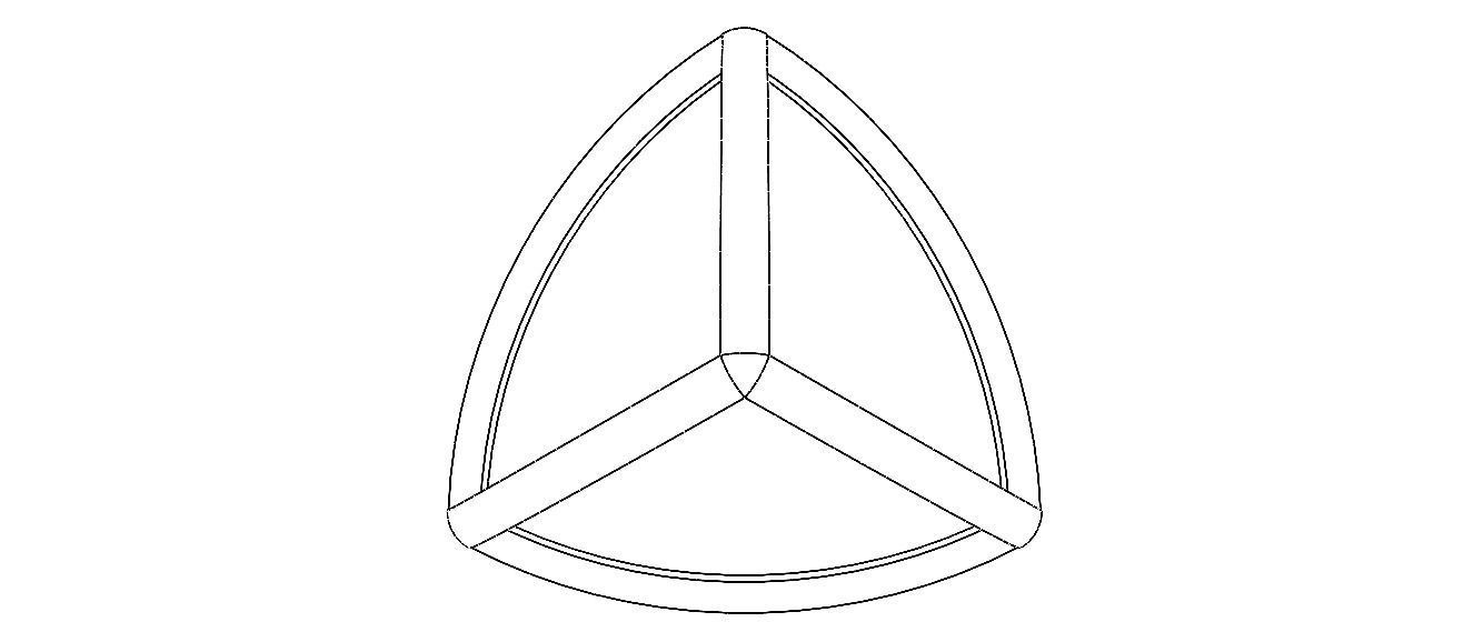 Wireframe Shape Reuleaux Tetrahedron 3D print model_6