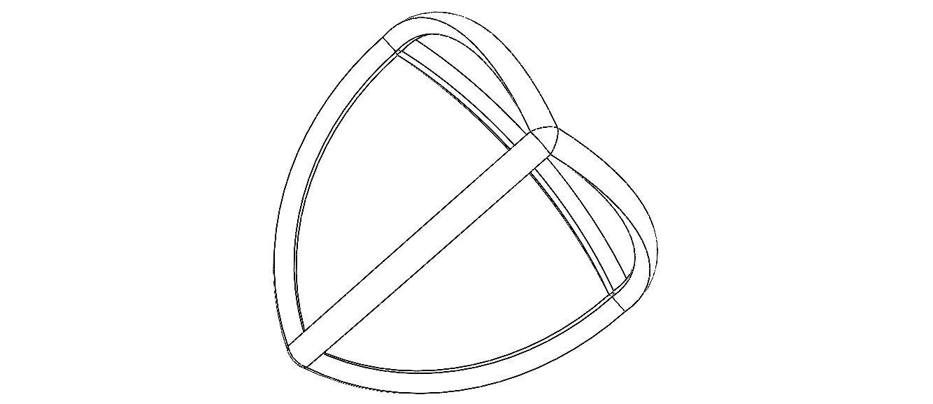 Wireframe Shape Reuleaux Tetrahedron 3D print model_2