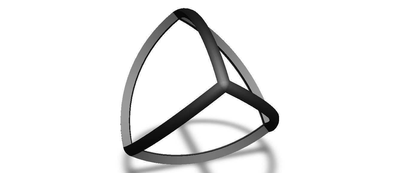 Wireframe Shape Reuleaux Tetrahedron 3D print model_13