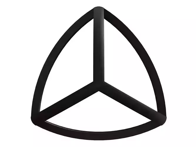 Wireframe Shape Reuleaux Tetrahedron 3D print model