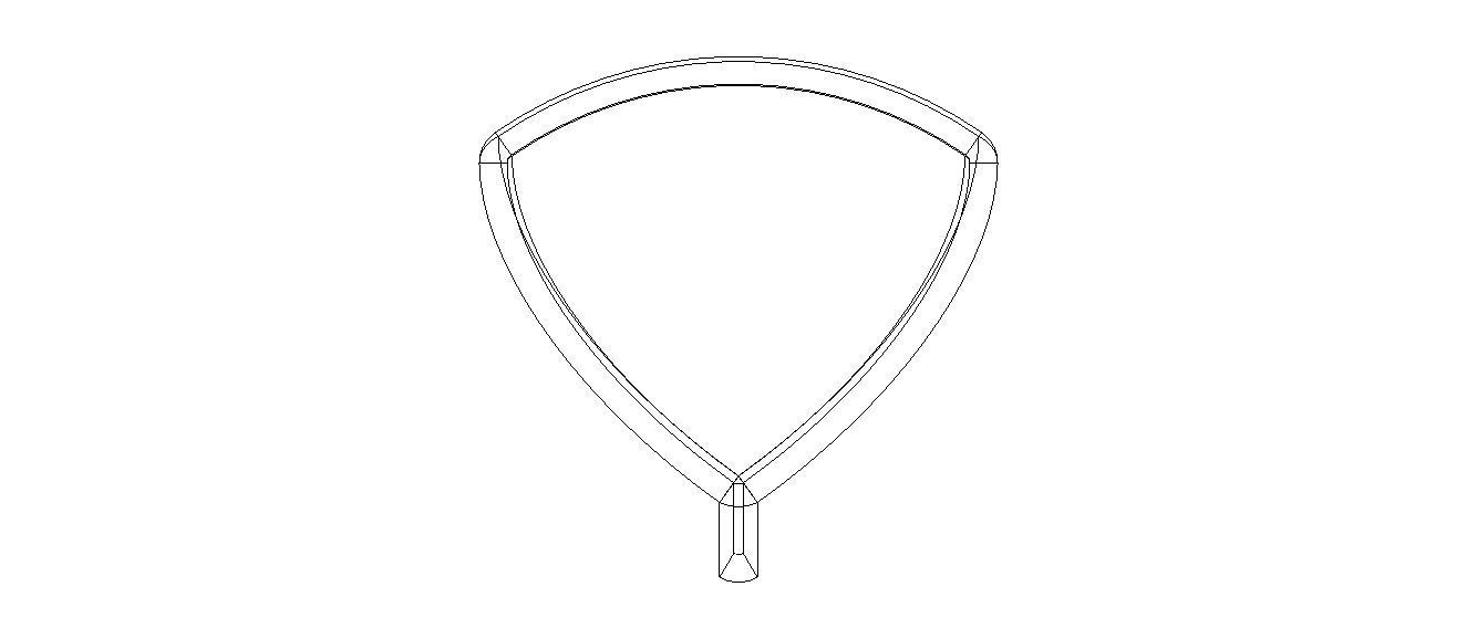 Wireframe Shape Reuleaux Tetrahedron 3D print model_36