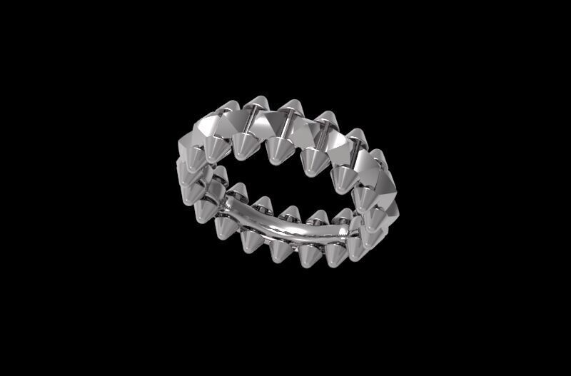 Clash  Ring  18 mm 3D print model_11
