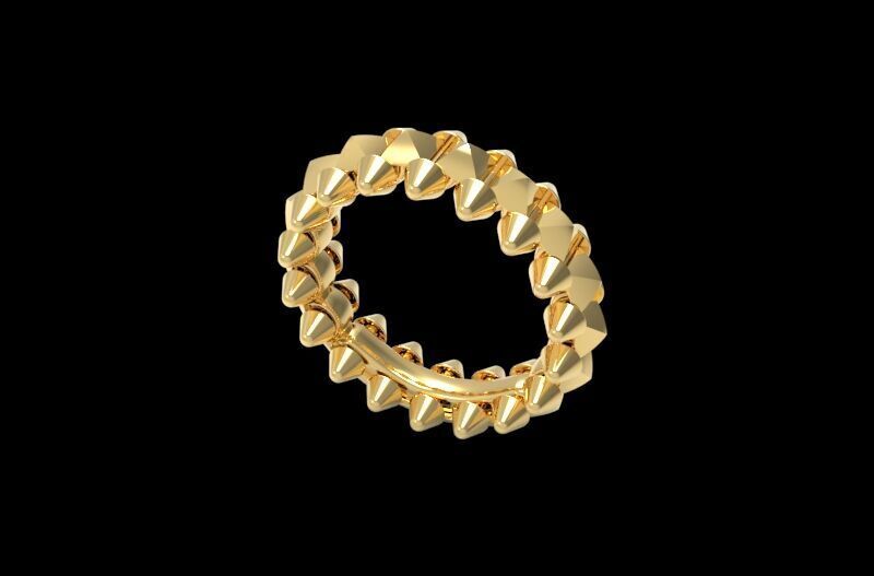 Clash  Ring  18 mm 3D print model_1