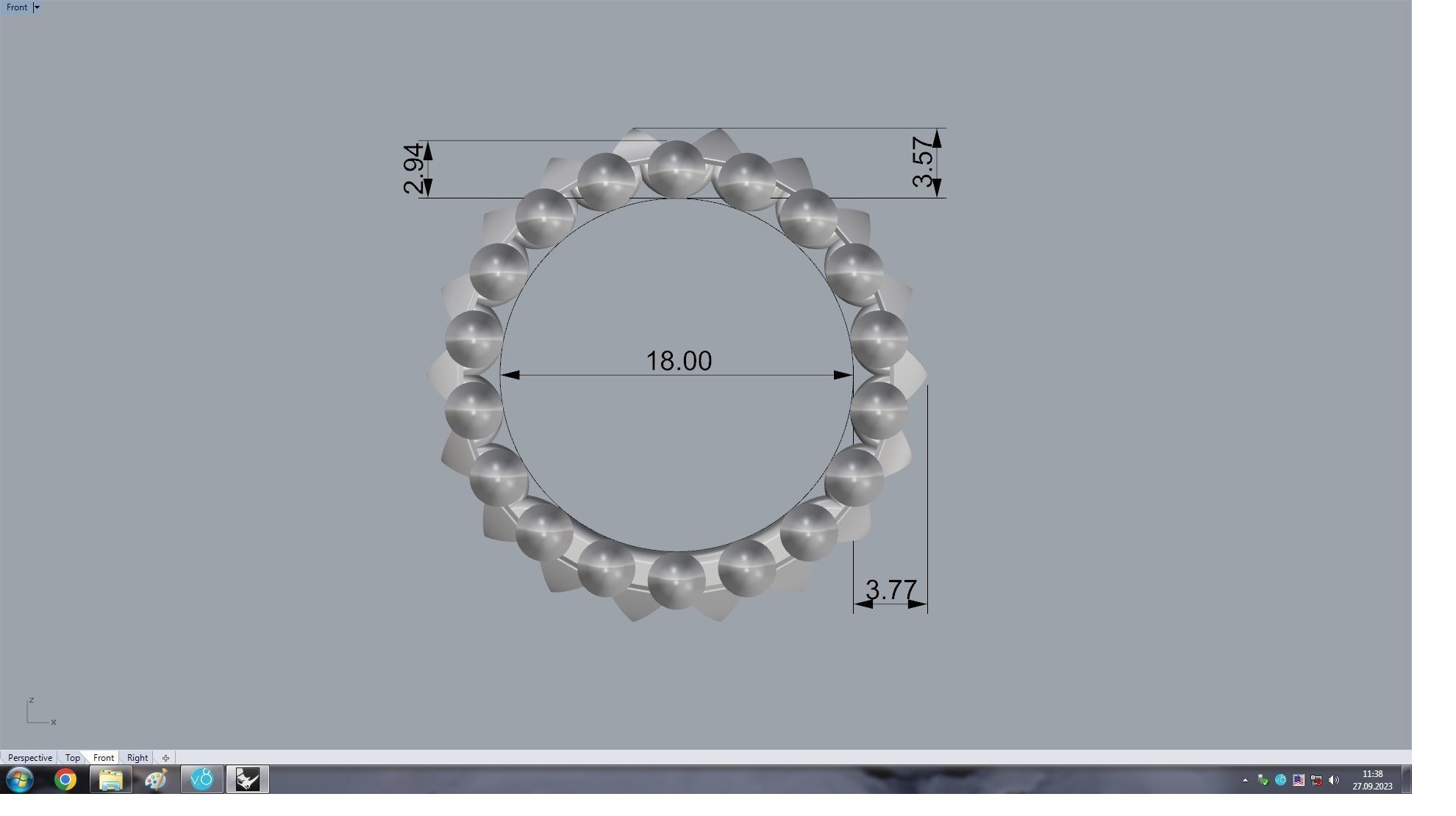 Clash  Ring  18 mm 3D print model_14