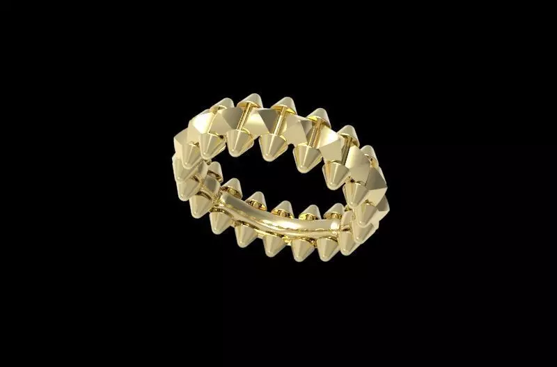 Clash  Ring  18 mm 3D print model_0