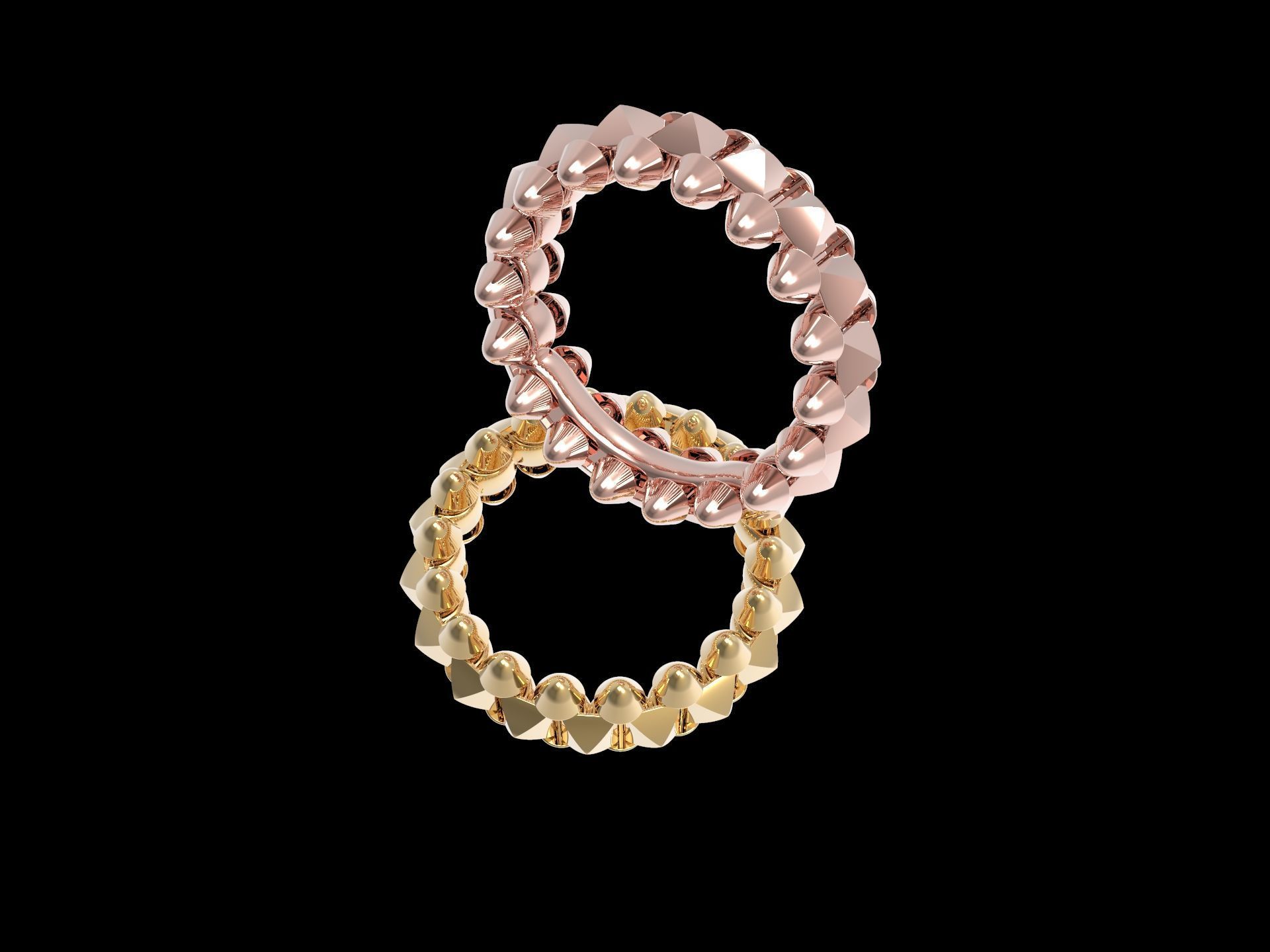 Clash  Ring  18 mm 3D print model_7