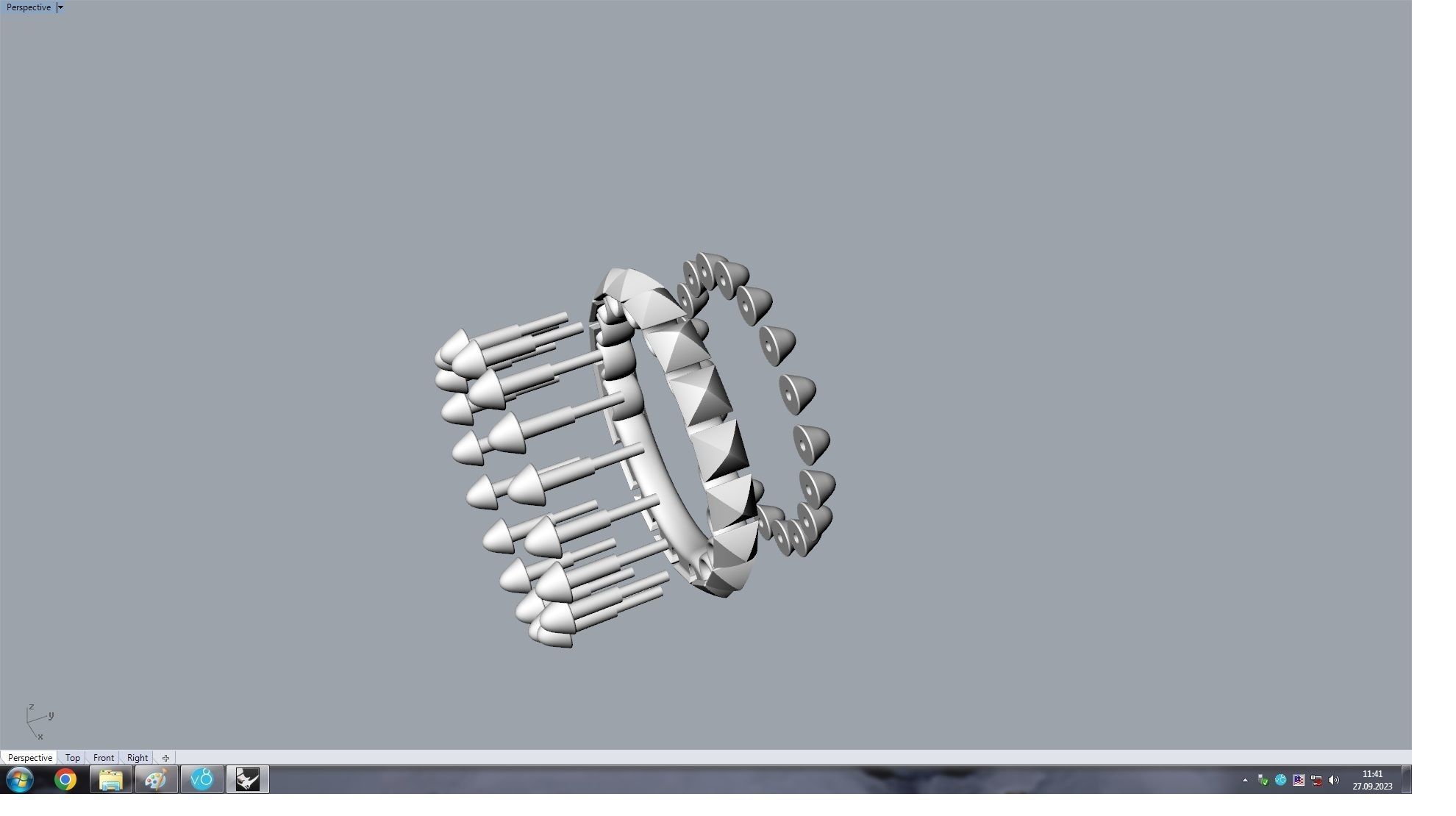 Clash  Ring  18 mm 3D print model_15