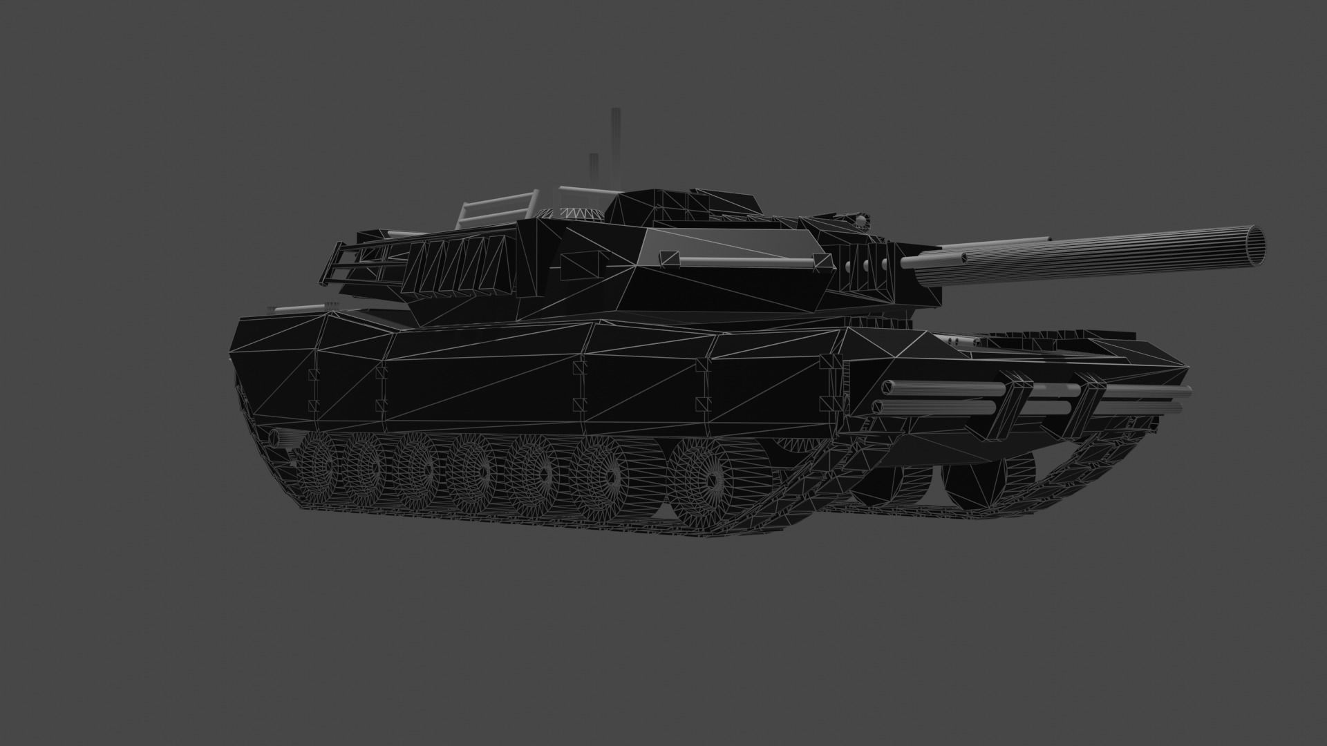 KB05 Heavy armored Sc-Fi Tank Low-poly 3D model_9