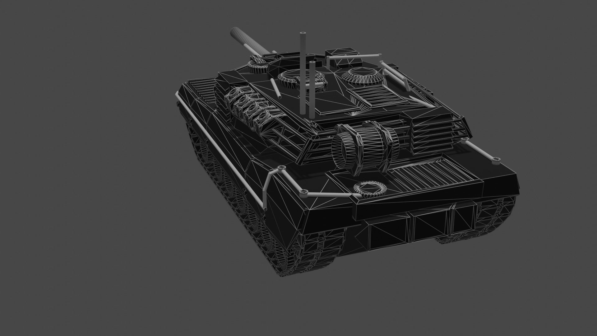 KB05 Heavy armored Sc-Fi Tank Low-poly 3D model_8
