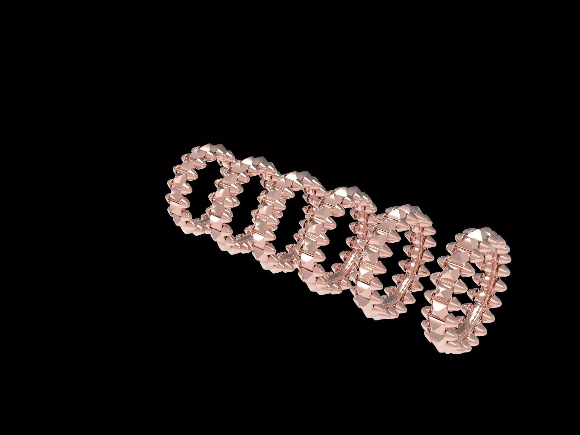 Clash One Row Ring Collection _3