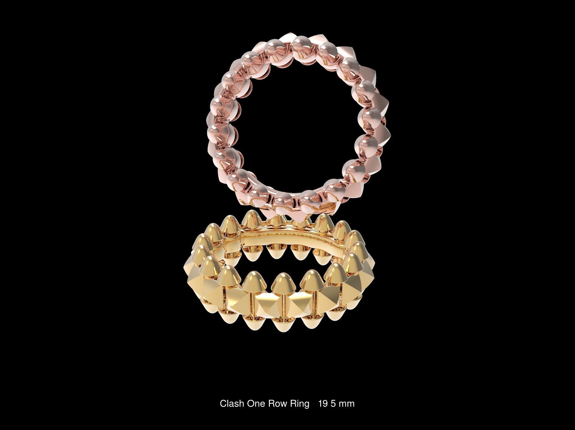 Clash One Row Ring Collection _1