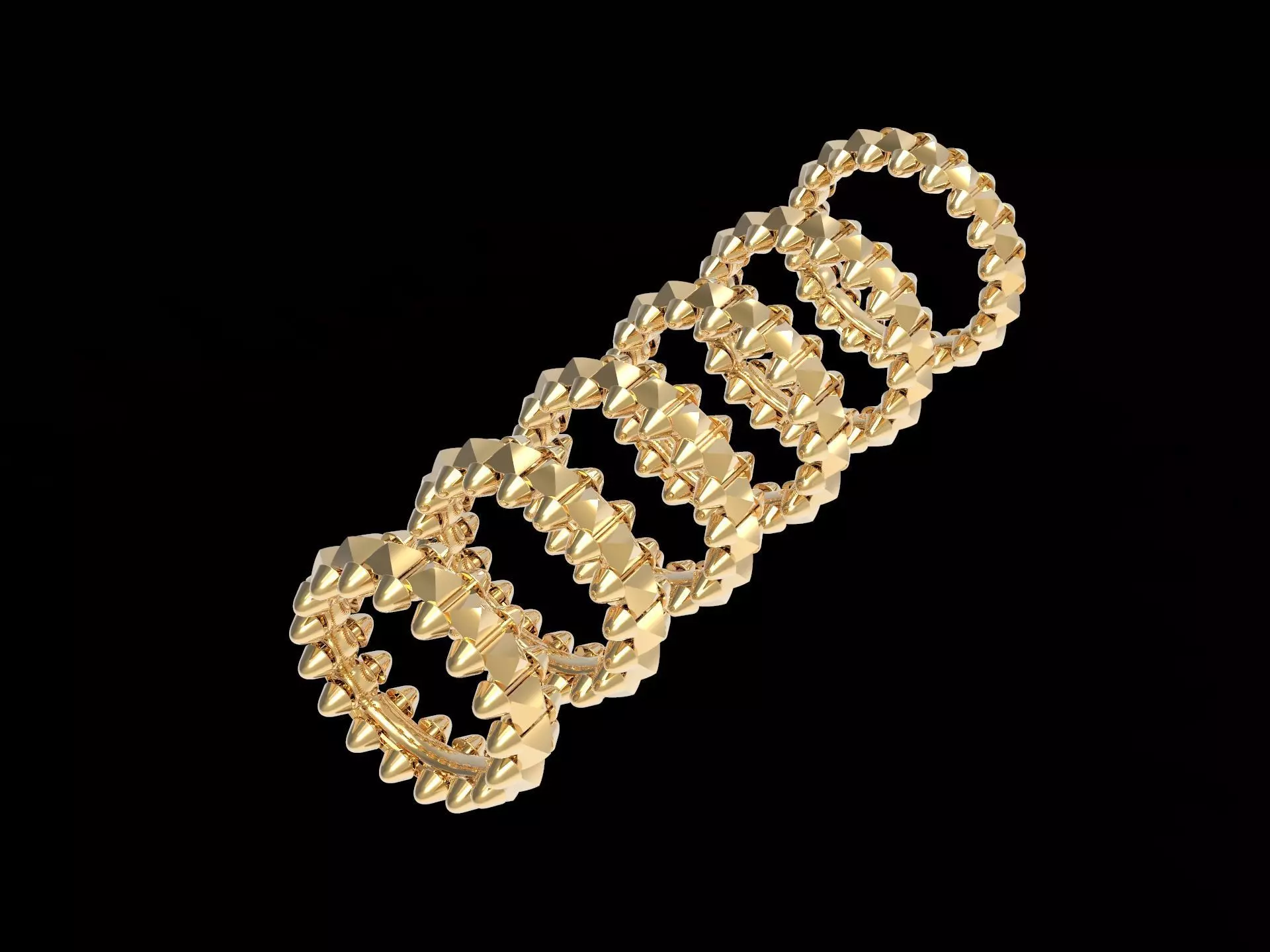 Clash One Row Ring Collection _0