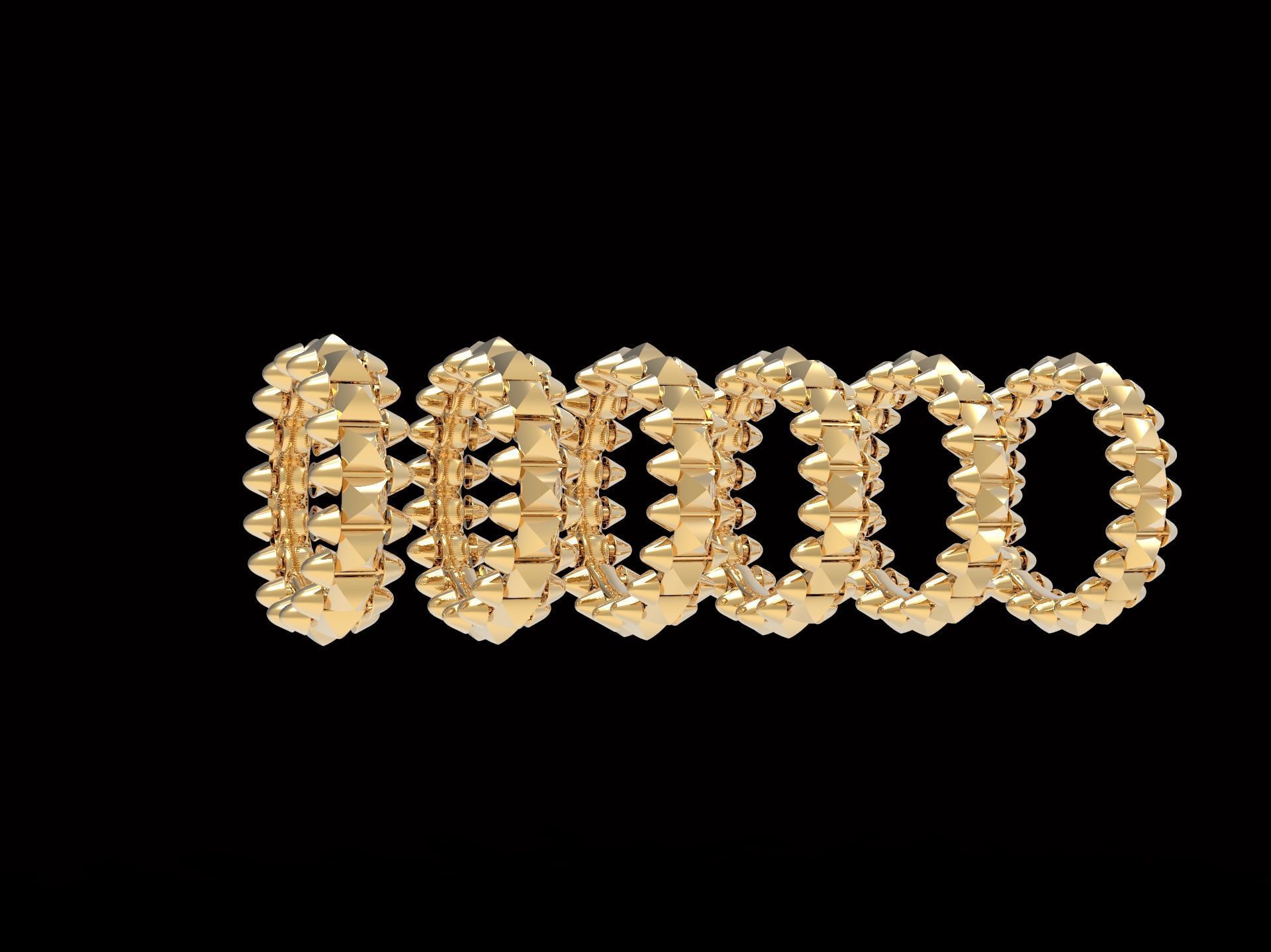 Clash One Row Ring Collection _4