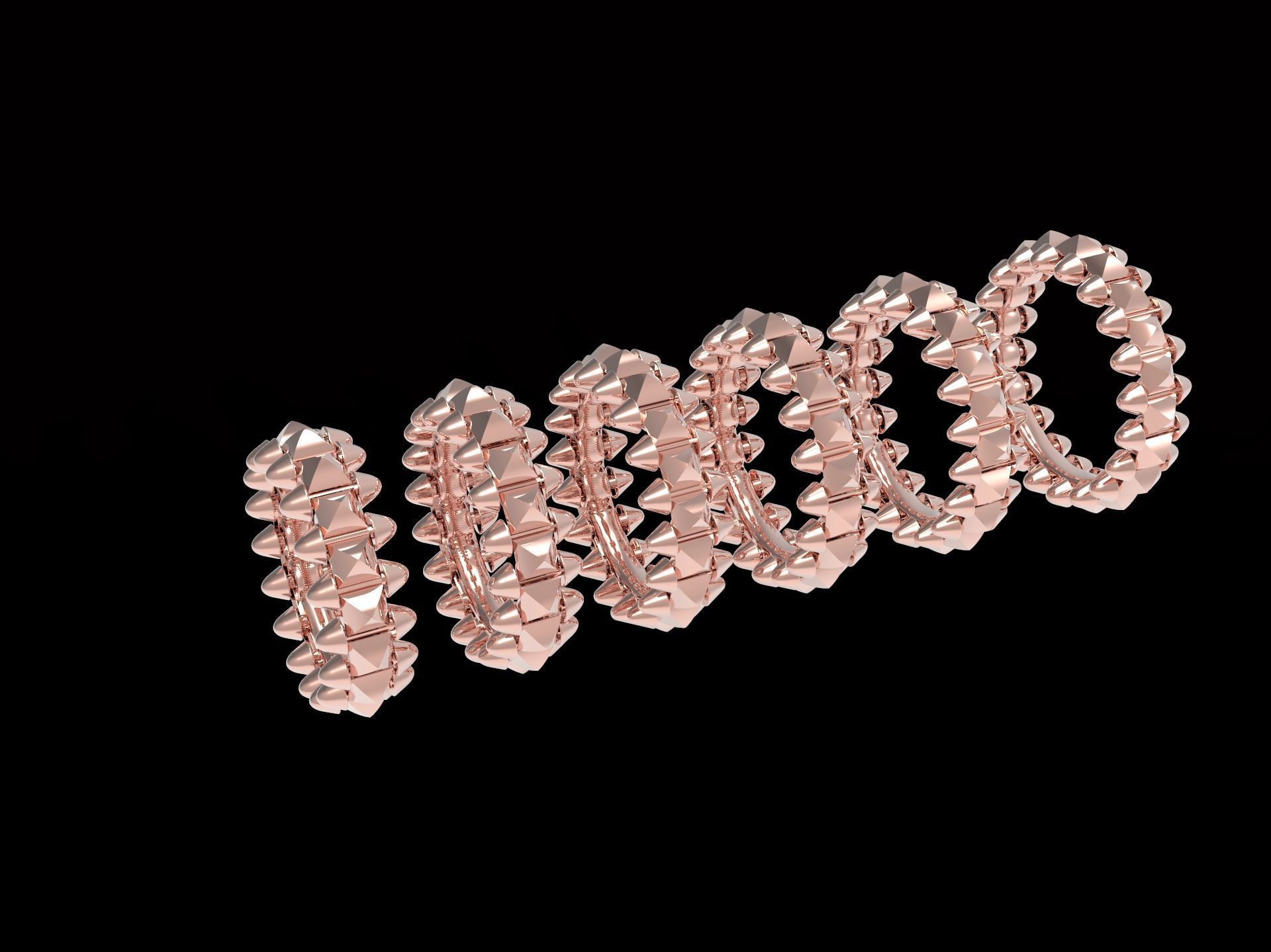 Clash One Row Ring Collection _2