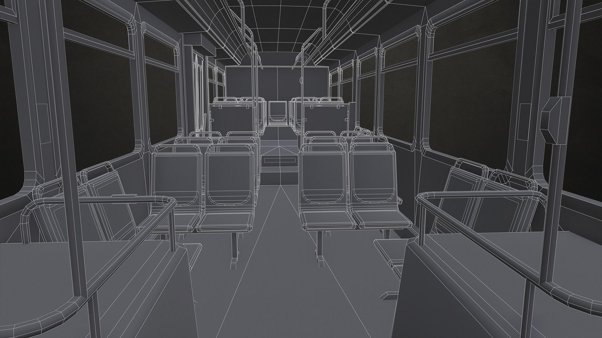 City Bus V1 Low-poly 3D model_23