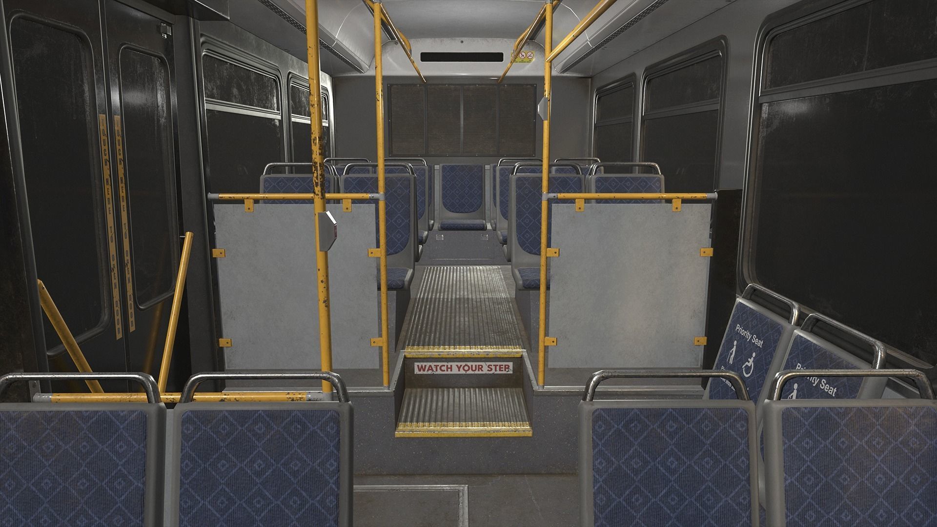 City Bus V1 Low-poly 3D model_16