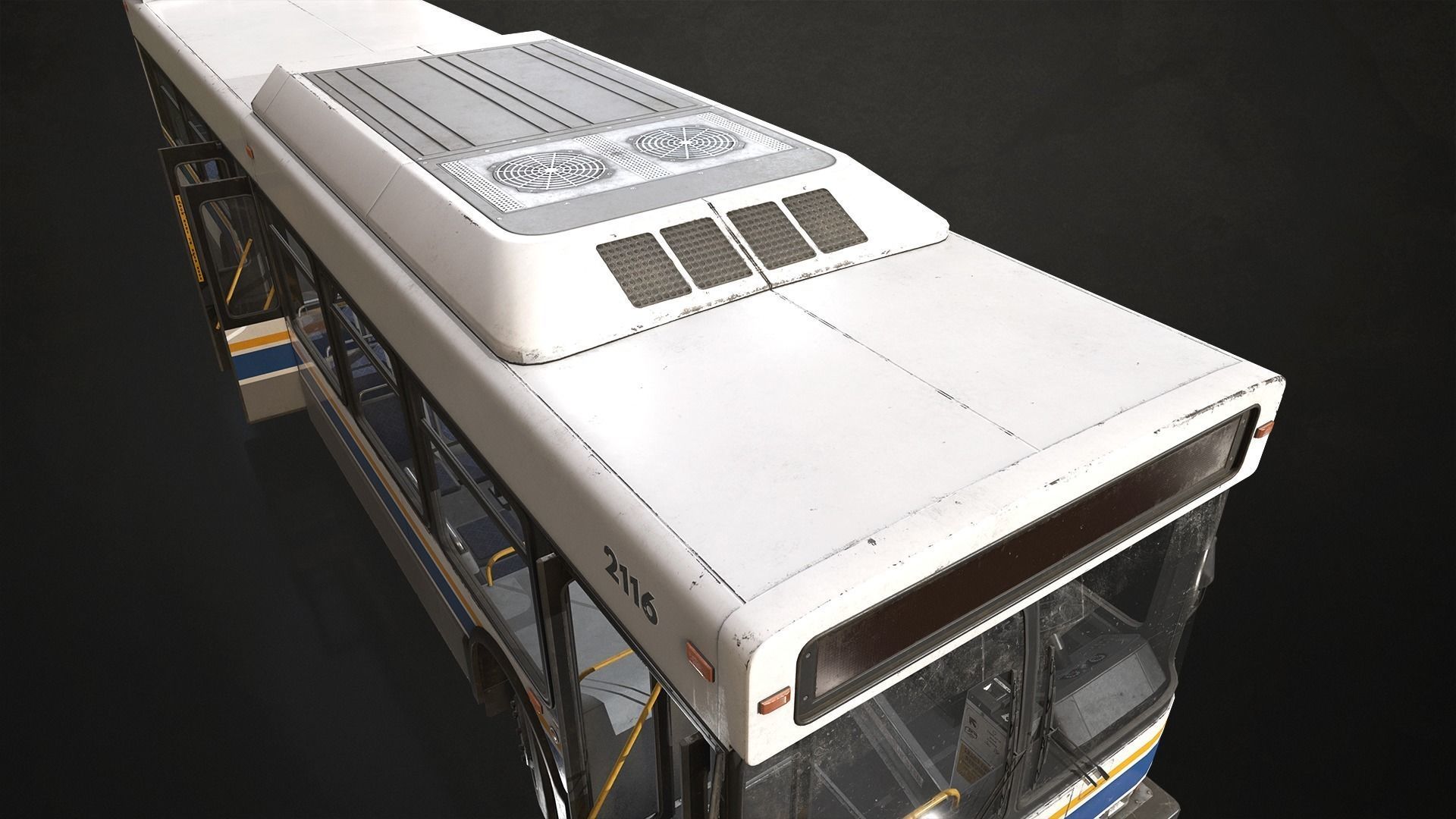 City Bus V1 Low-poly 3D model_12