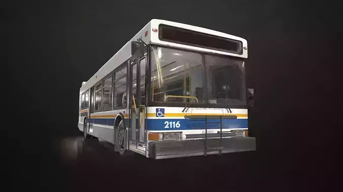 City Bus V1 Low-poly 3D model