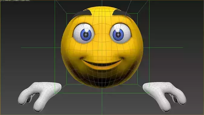 Smile 3d model of emoticon